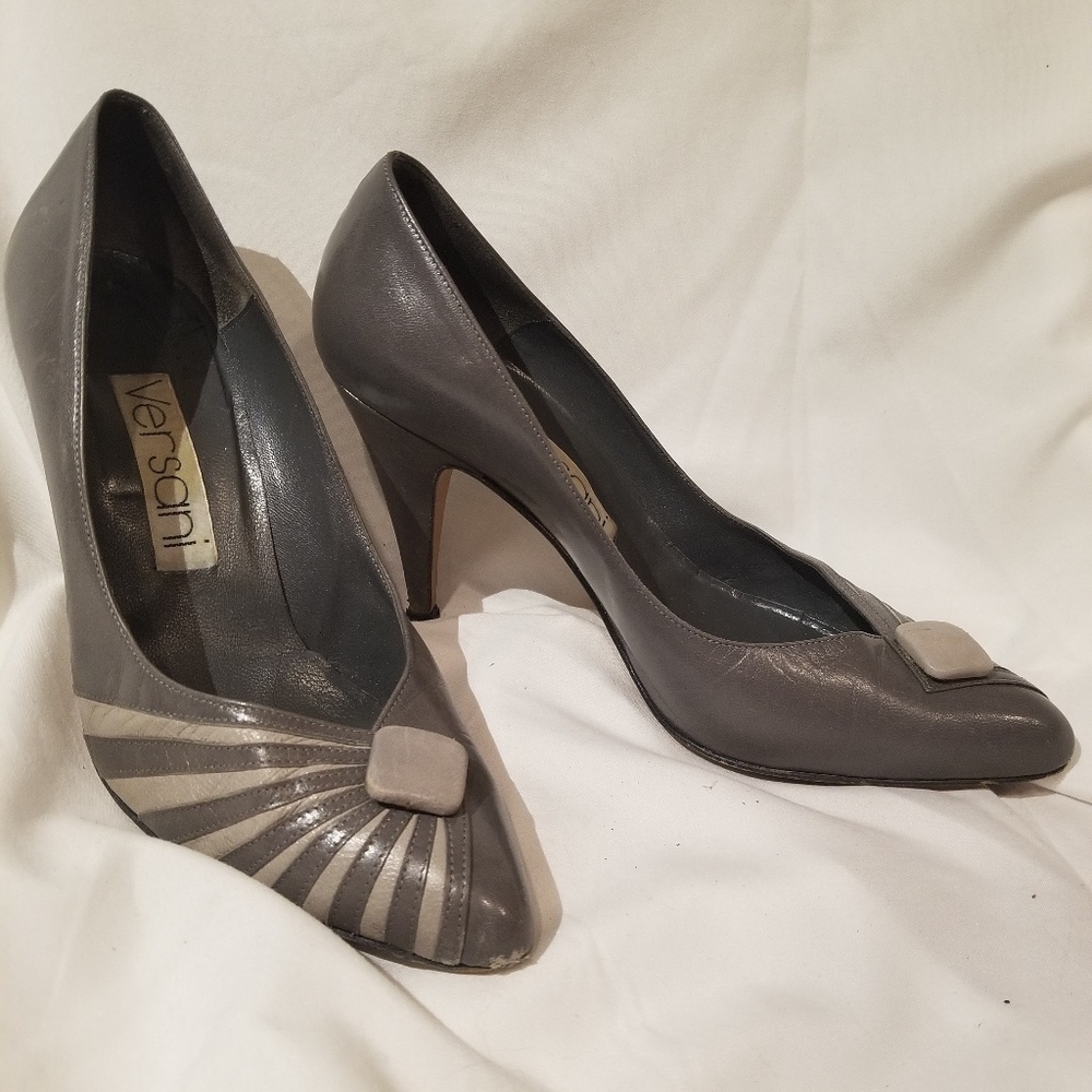 Gray versani heels